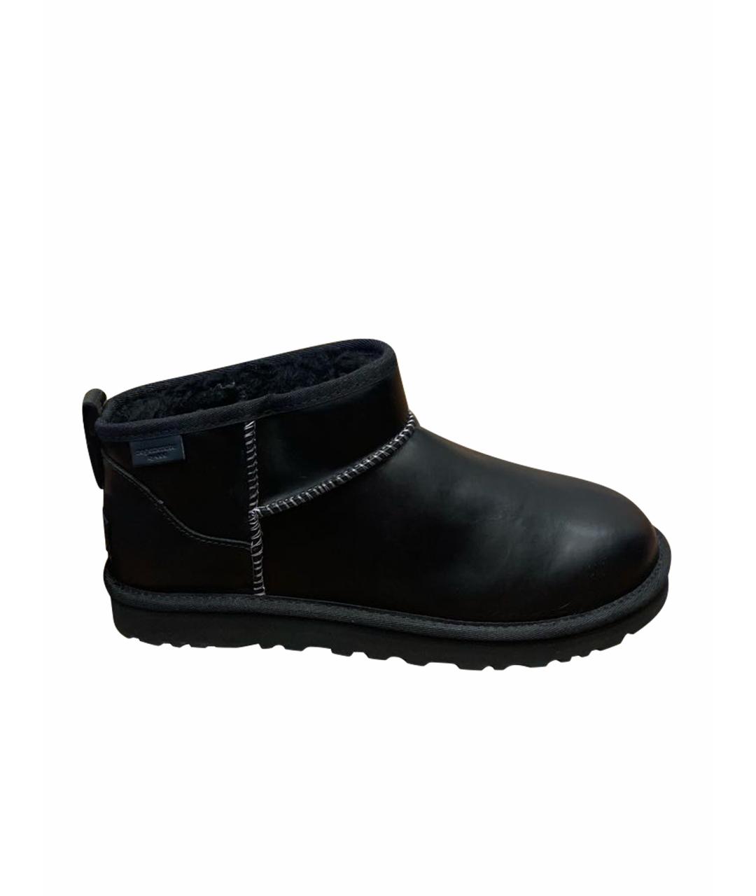 UGG AUSTRALIA Черные кожаные ботинки, фото 1
