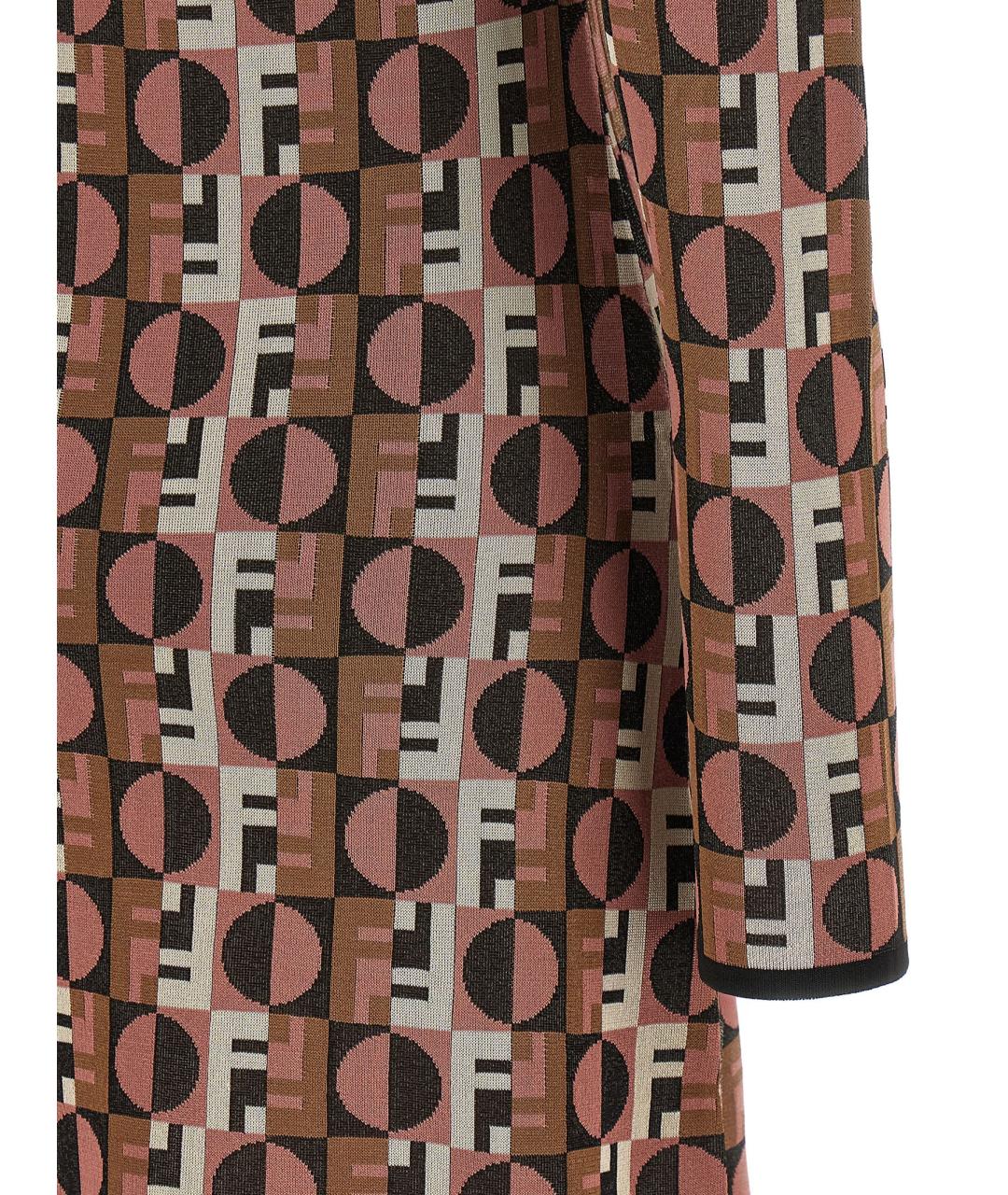FENDI Мульти вискозное повседневное платье, фото 4