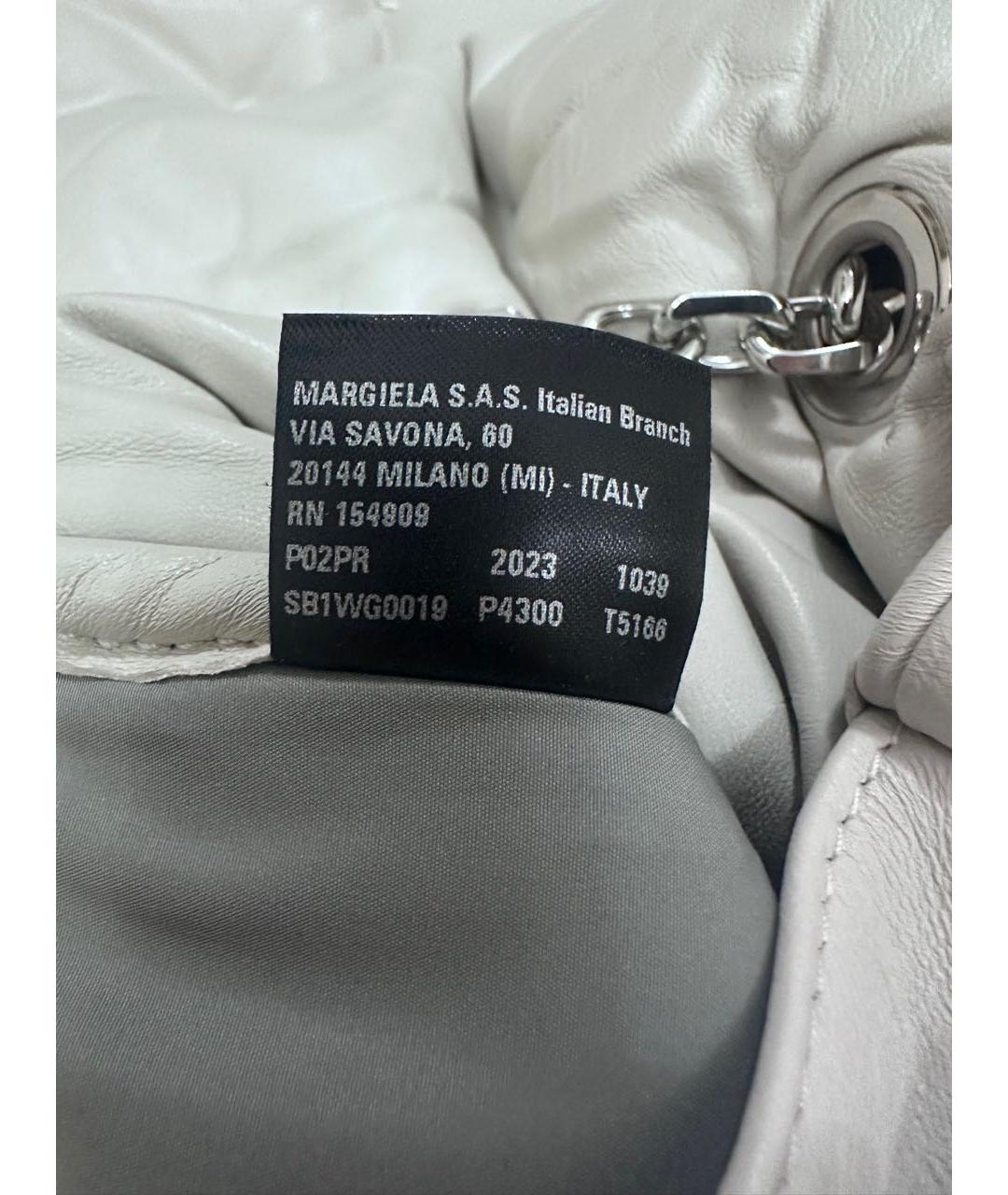 MAISON MARGIELA Бежевая кожаная сумка через плечо, фото 5