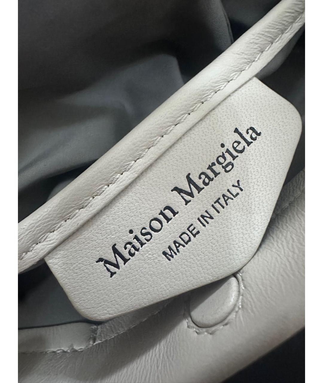 MAISON MARGIELA Бежевая кожаная сумка через плечо, фото 7