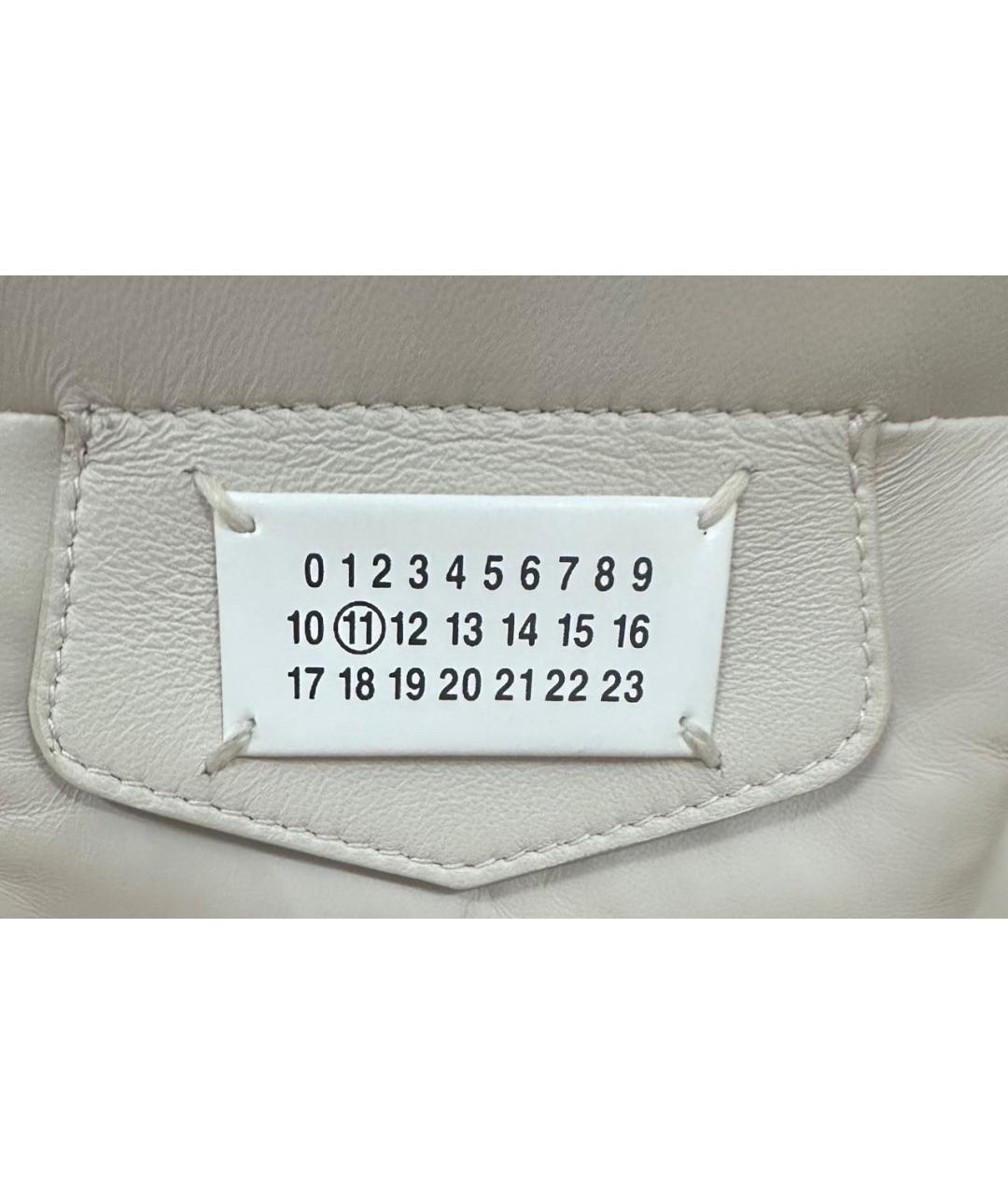 MAISON MARGIELA Бежевая кожаная сумка через плечо, фото 3
