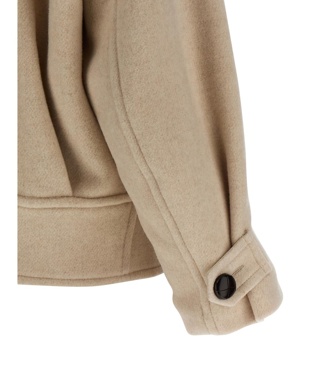 ISABEL MARANT Бежевое шерстяное пальто, фото 4