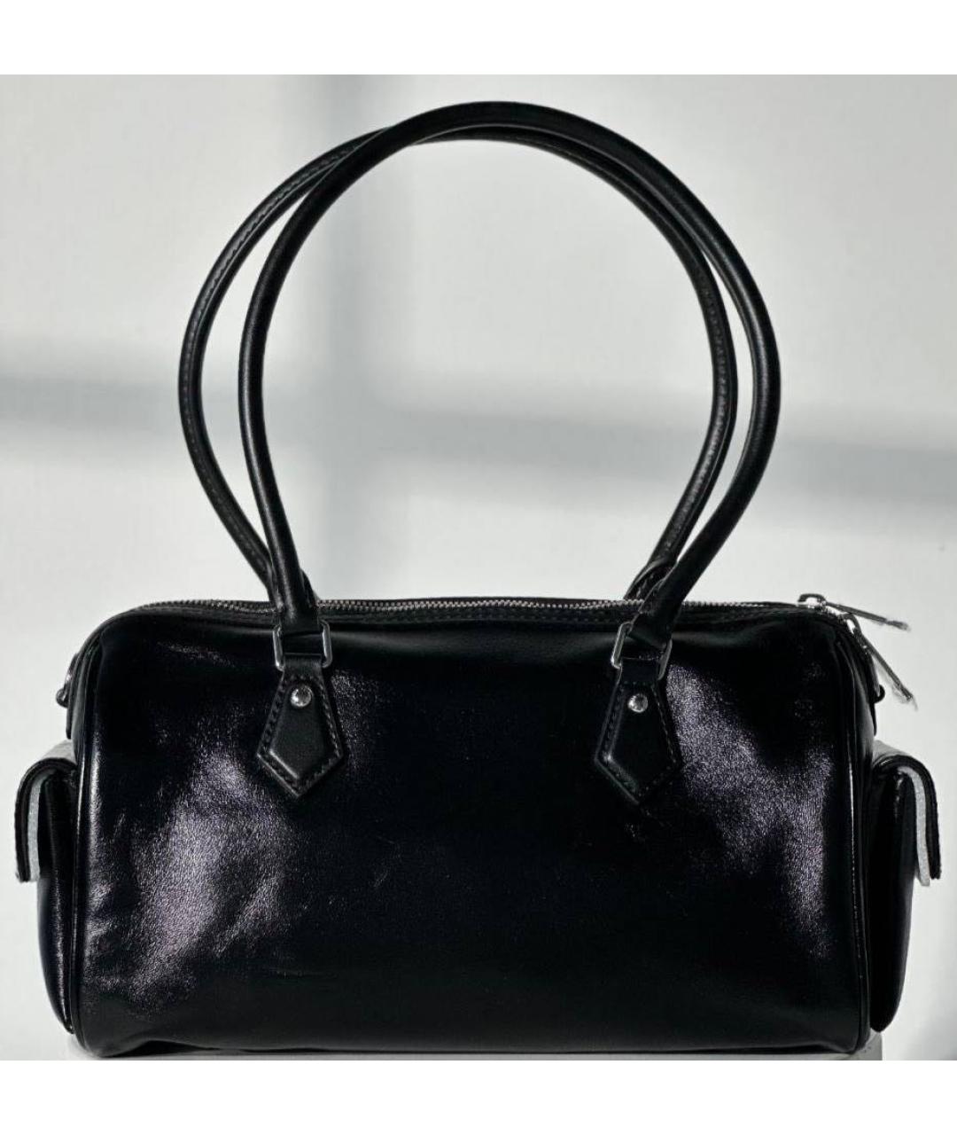LOUIS VUITTON Черная кожаная сумка через плечо, фото 2