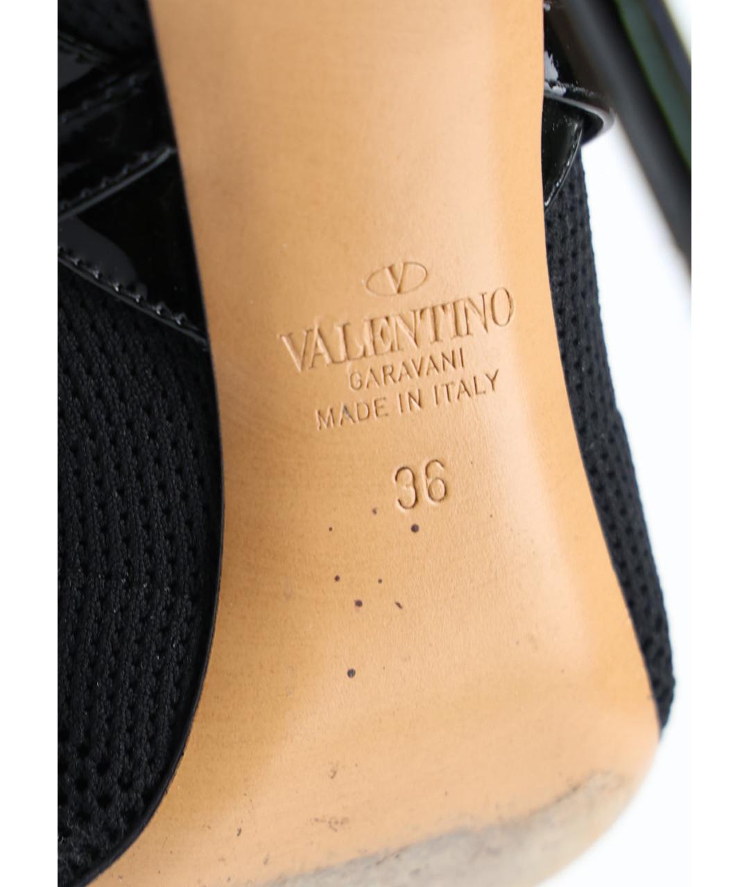 VALENTINO Черные текстильные ботильоны, фото 5