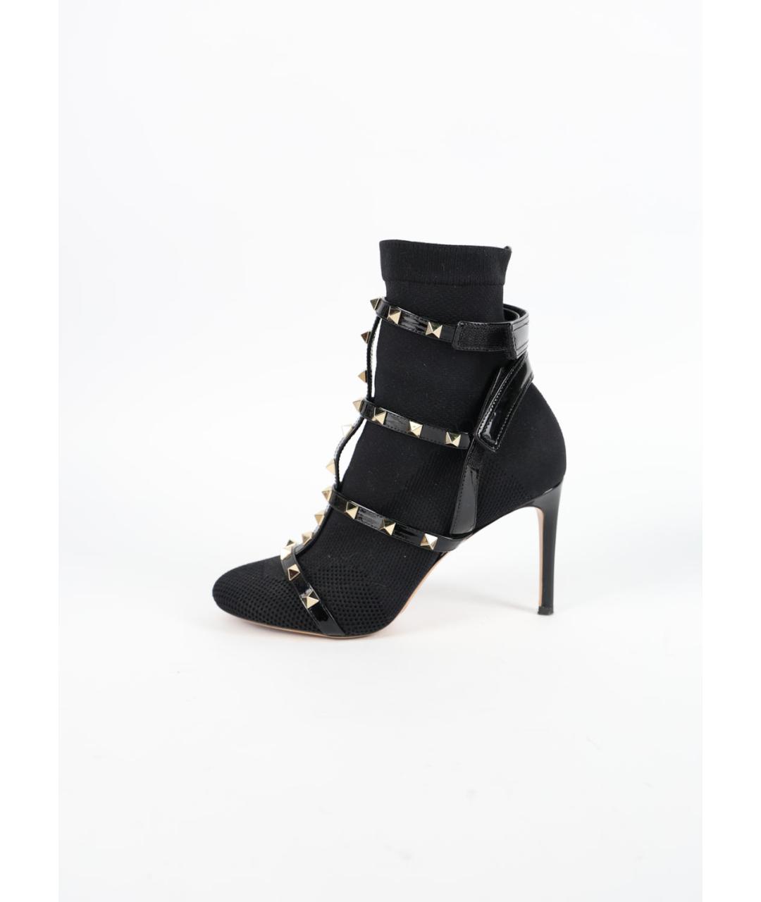 VALENTINO Черные текстильные ботильоны, фото 6