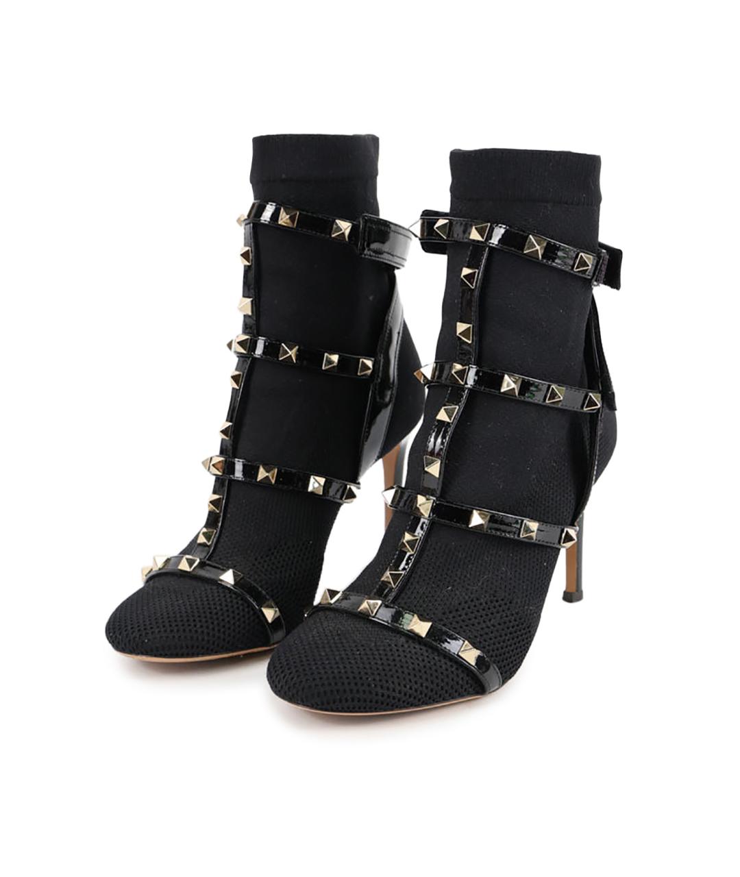 VALENTINO Черные текстильные ботильоны, фото 2