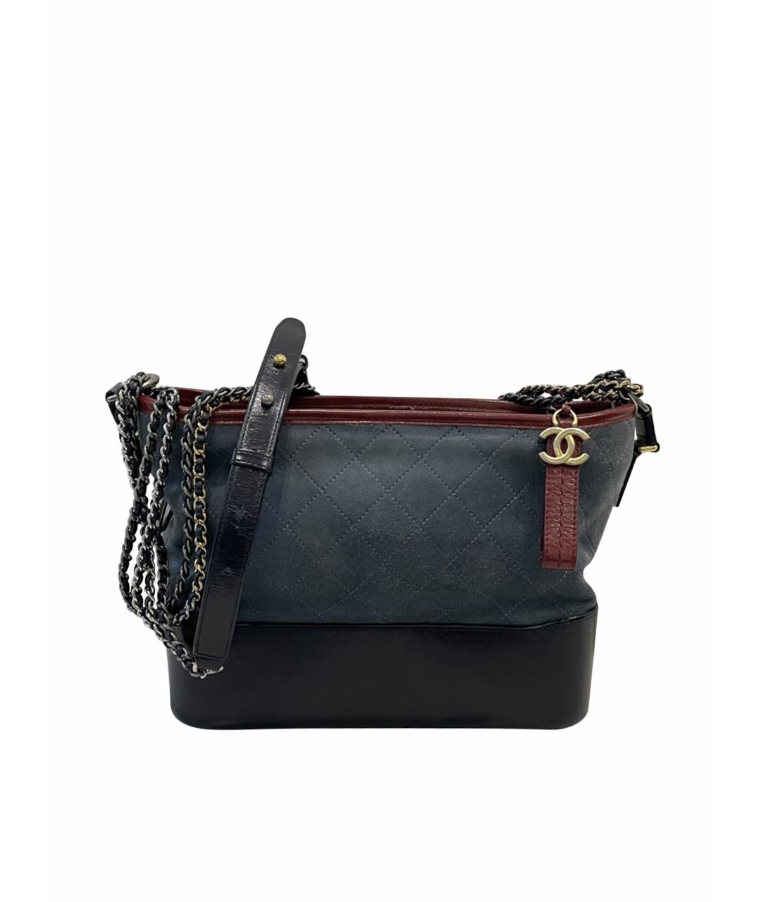 CHANEL Голубая кожаная сумка тоут, фото 1