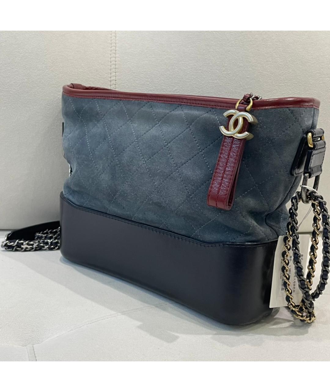CHANEL Голубая кожаная сумка тоут, фото 5