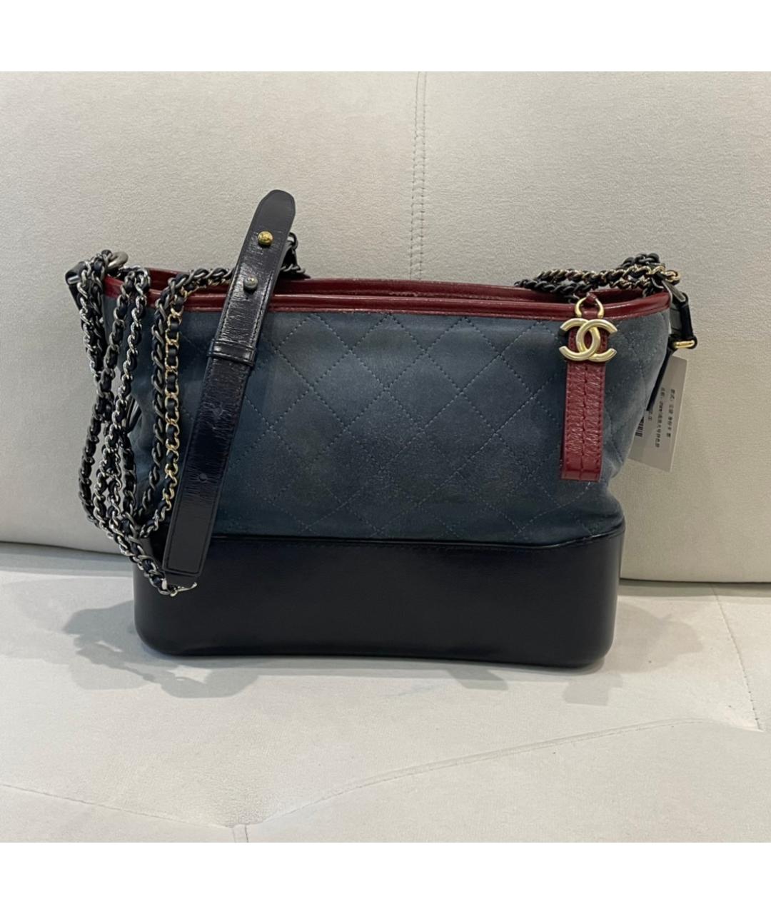 CHANEL Голубая кожаная сумка тоут, фото 2