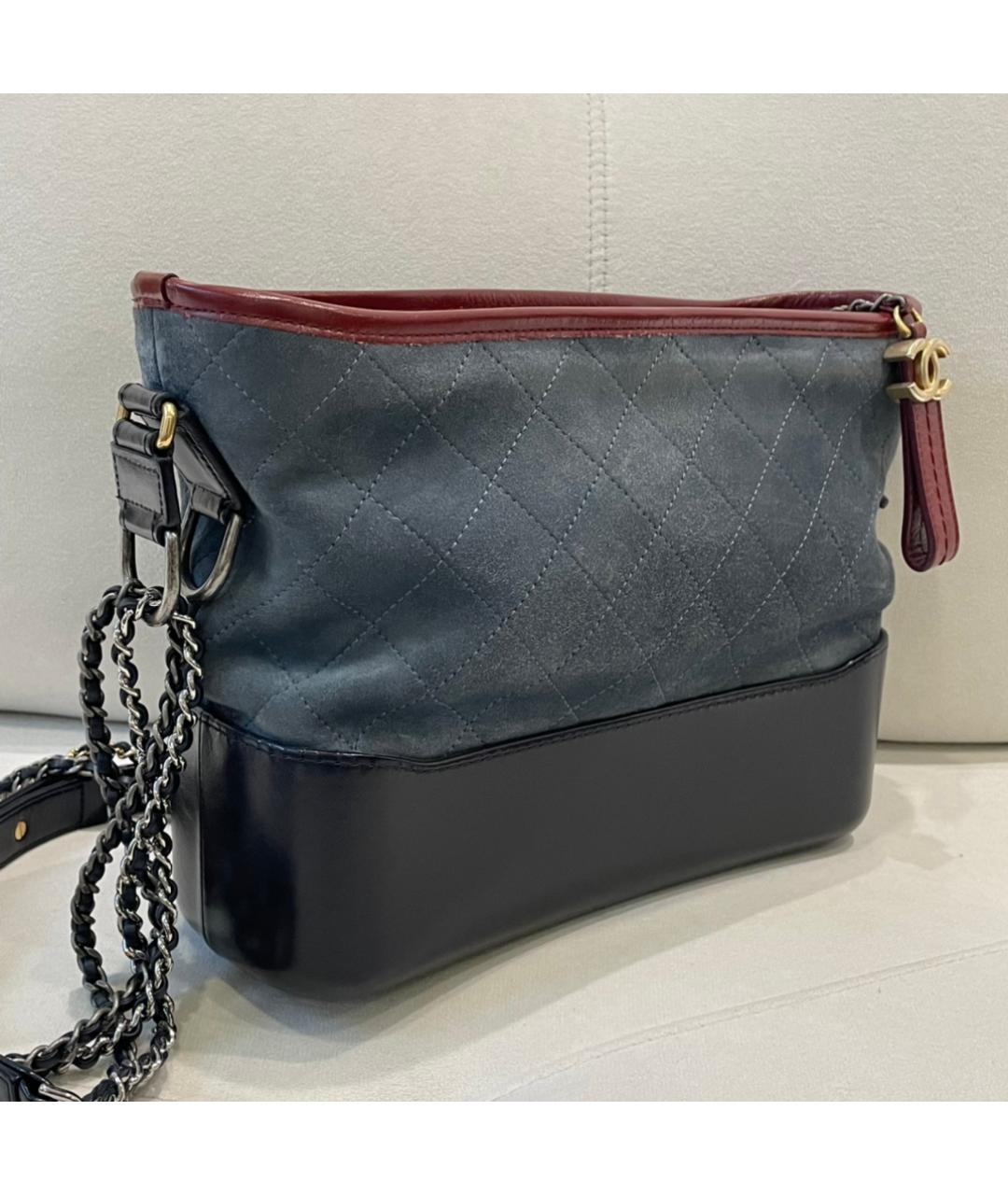 CHANEL Голубая кожаная сумка тоут, фото 4