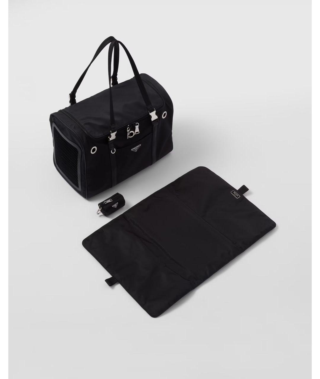 PRADA Черная синтетическая дорожная/спортивная сумка, фото 2