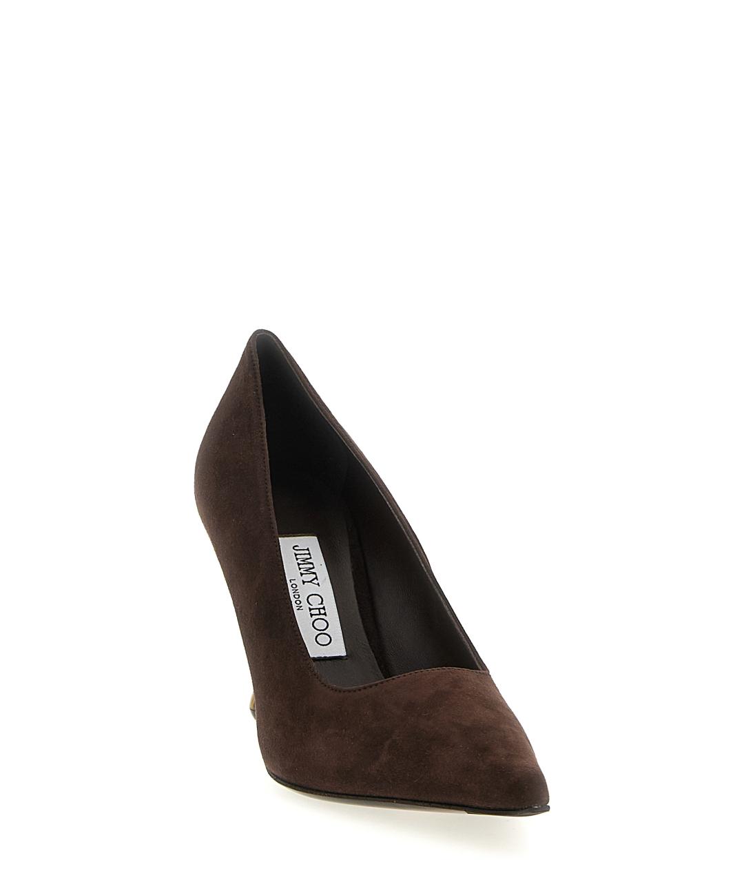 JIMMY CHOO Коричневые замшевые туфли, фото 2