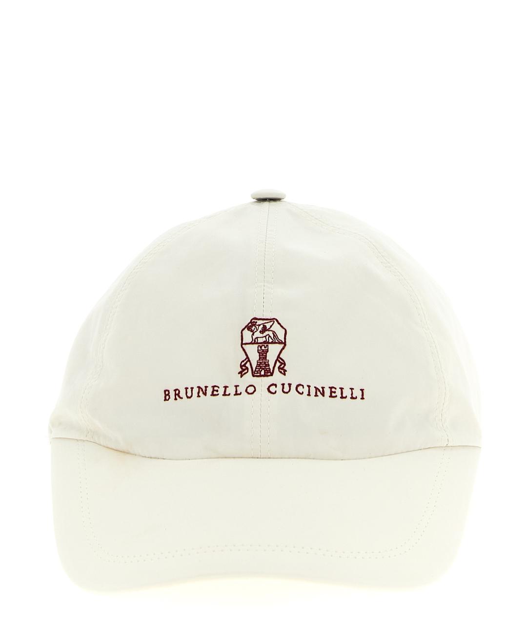 BRUNELLO CUCINELLI Белая синтетическая кепка/бейсболка, фото 1
