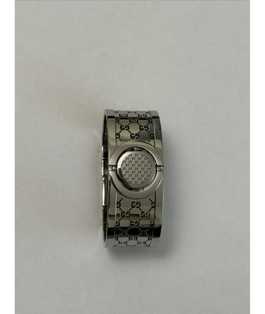 GUCCI Серебряные металлические часы, фото 5
