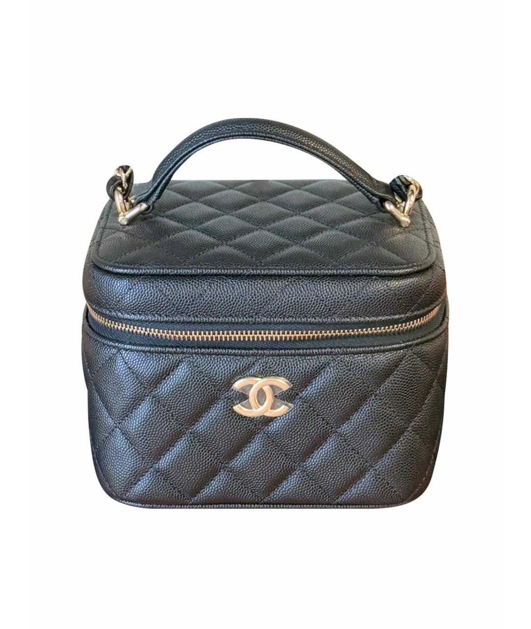 CHANEL Черная кожаная сумка тоут, фото 1
