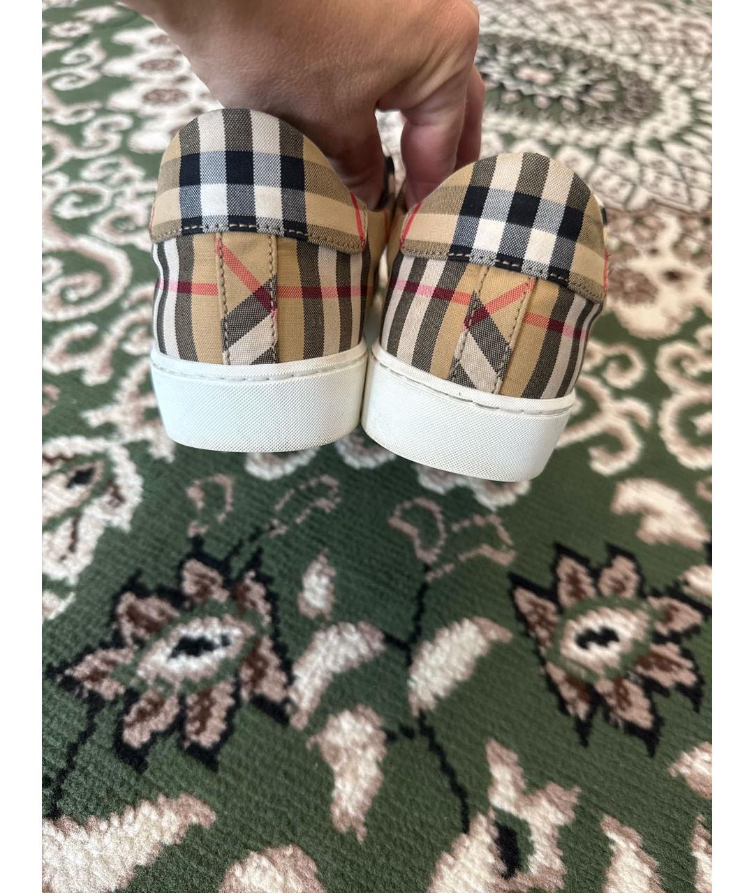 BURBERRY Текстильные кеды, фото 4