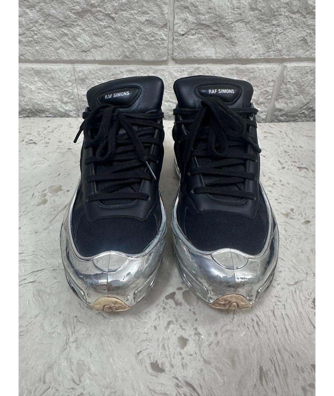 RAF SIMONS Черные низкие кроссовки / кеды, фото 3