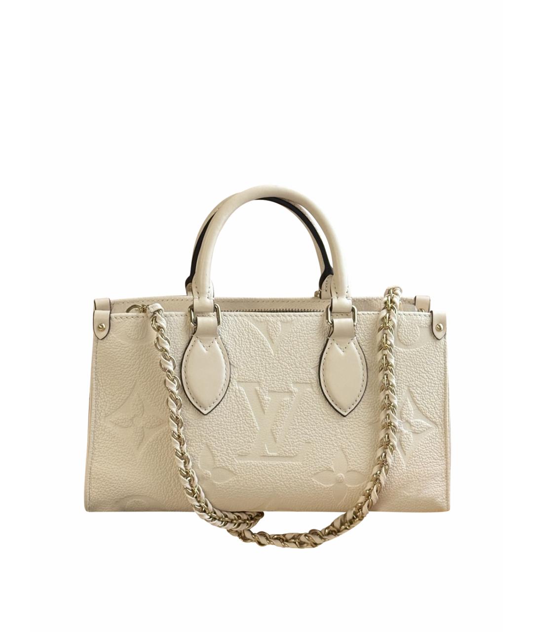 LOUIS VUITTON Белая кожаная сумка тоут, фото 1