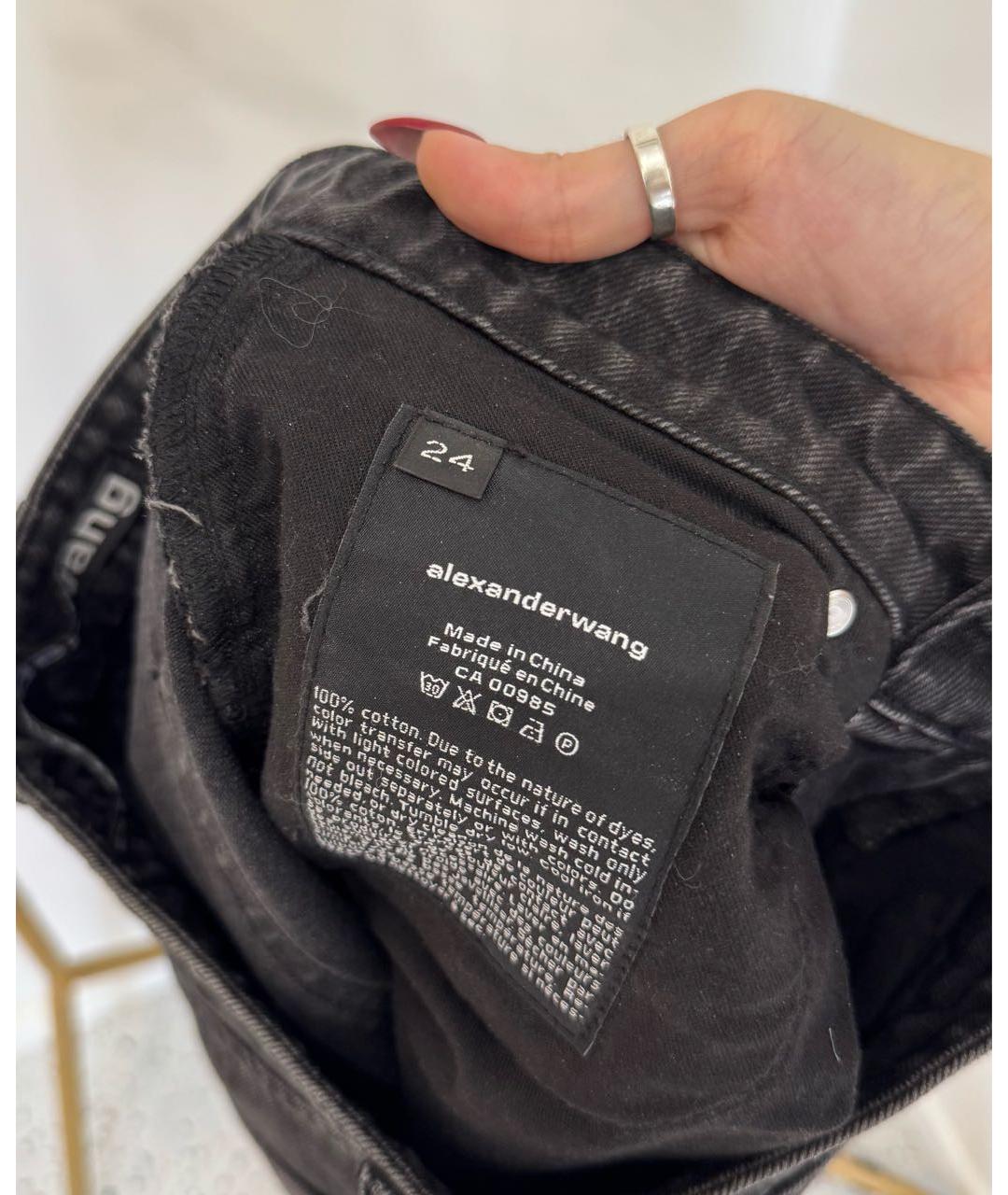 ALEXANDER WANG Черные деним шорты, фото 5