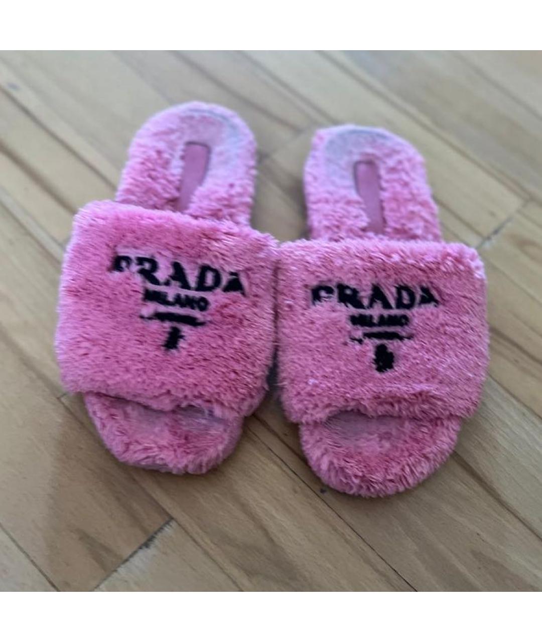 PRADA Розовые шлепанцы, фото 2