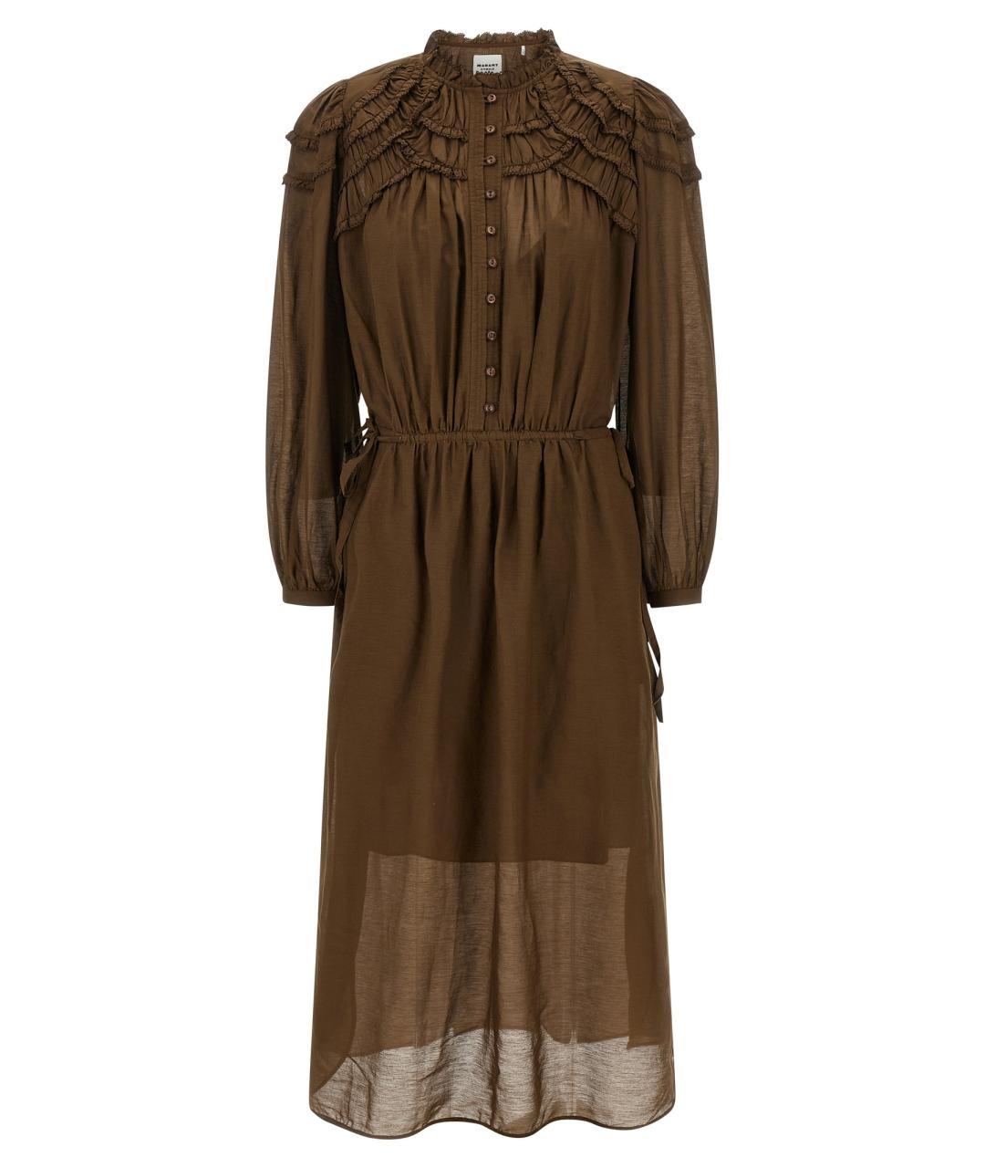 ISABEL MARANT ETOILE Зеленые хлопковое повседневное платье, фото 1