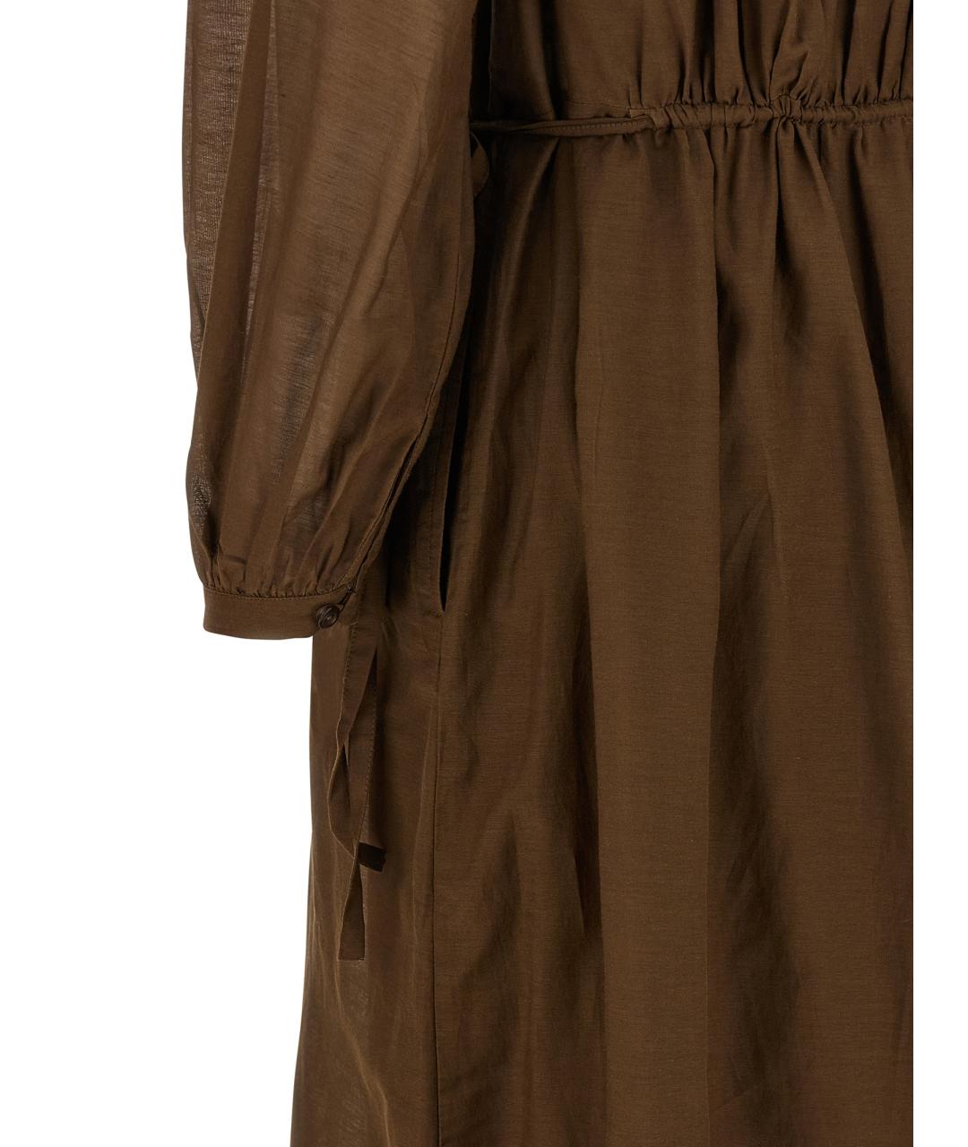 ISABEL MARANT ETOILE Зеленые хлопковое повседневное платье, фото 4