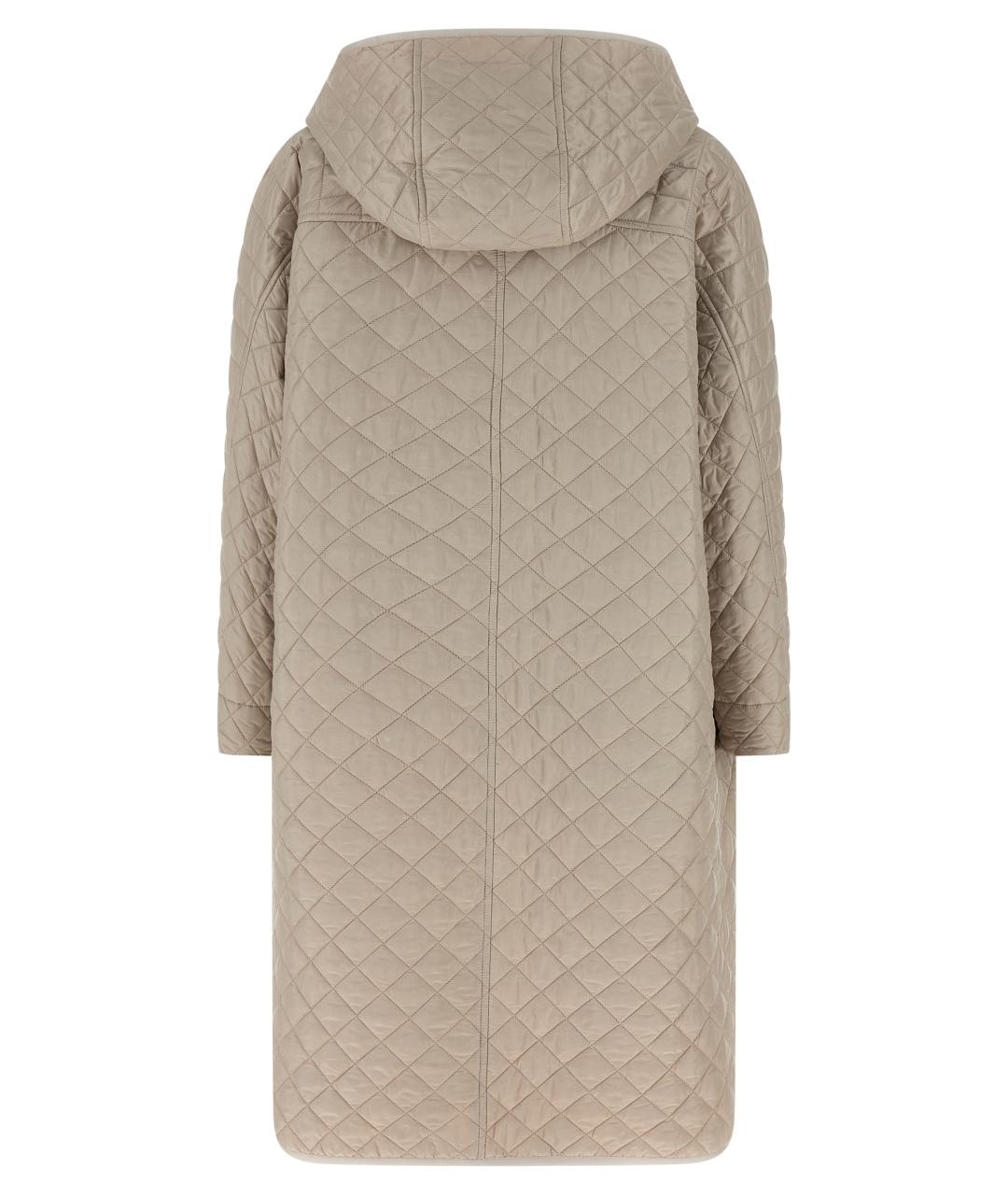 MAX MARA Бежевое полиэстеровое пальто, фото 2