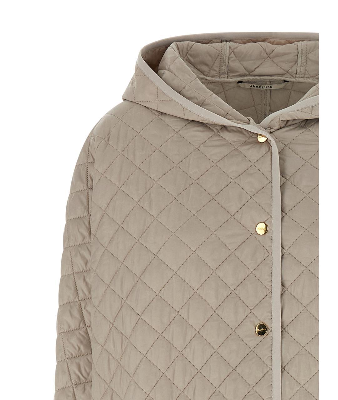 MAX MARA Бежевое полиэстеровое пальто, фото 3