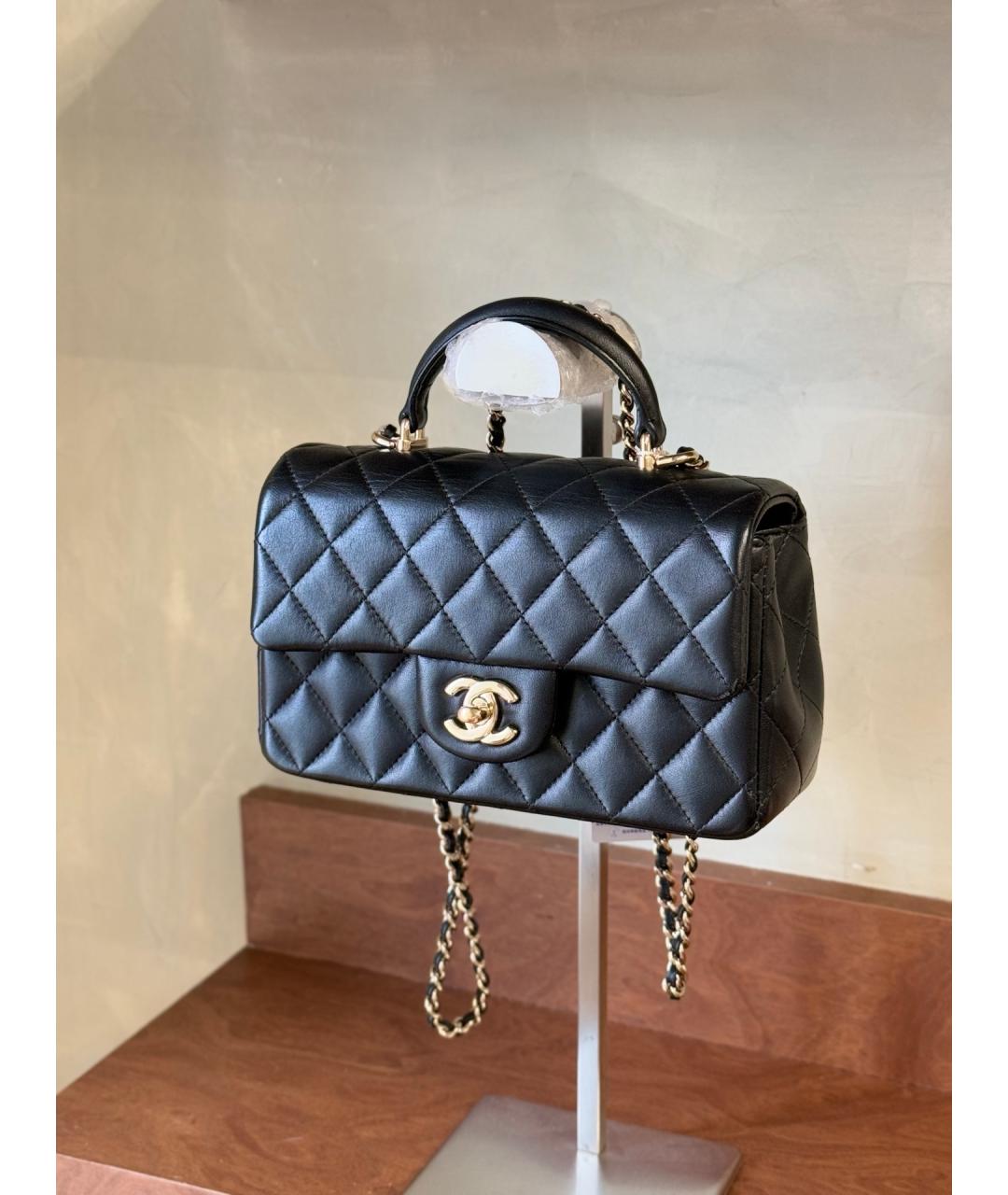 CHANEL Черная кожаная сумка тоут, фото 3