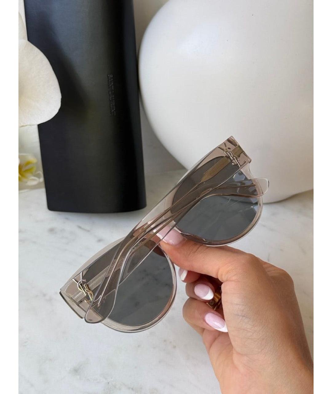 SAINT LAURENT Серые солнцезащитные очки, фото 2