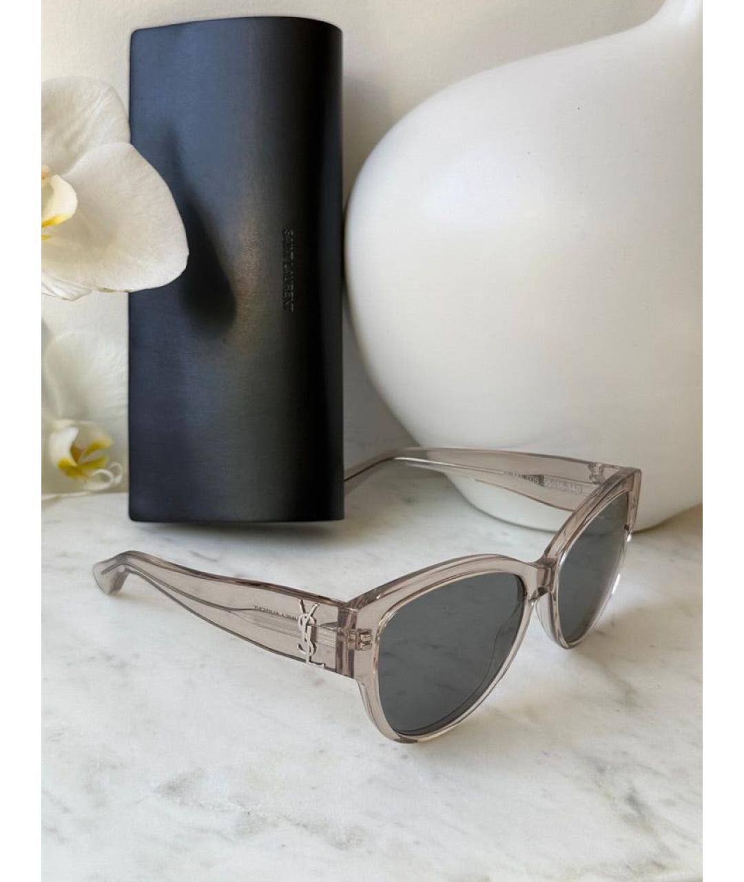 SAINT LAURENT Серые солнцезащитные очки, фото 4