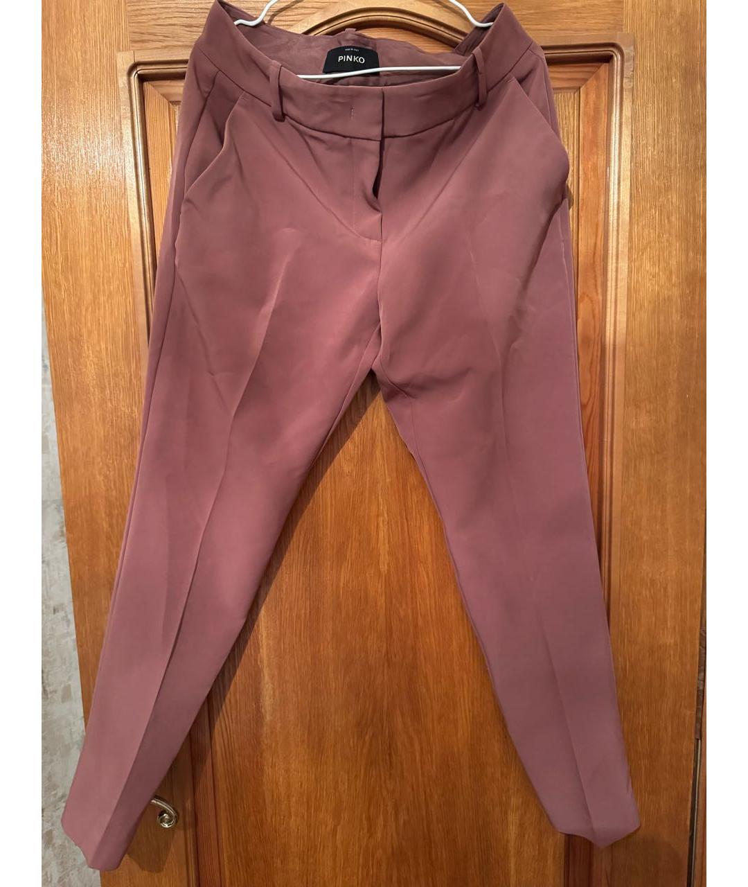 PINKO Коралловые прямые брюки, фото 6