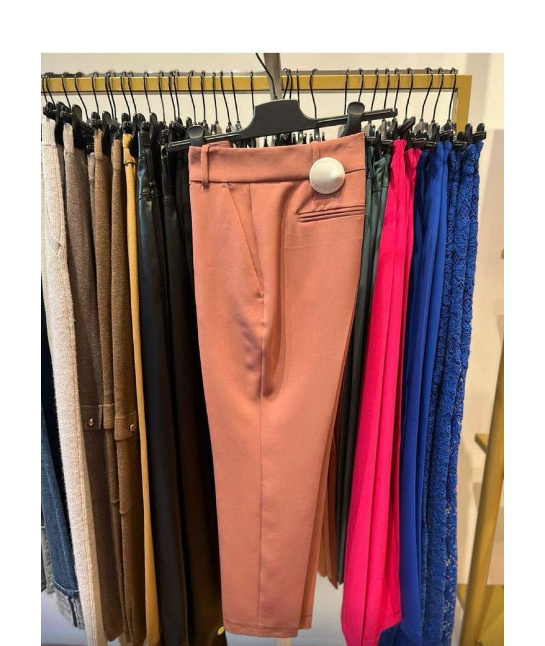 PINKO Коралловые прямые брюки, фото 2