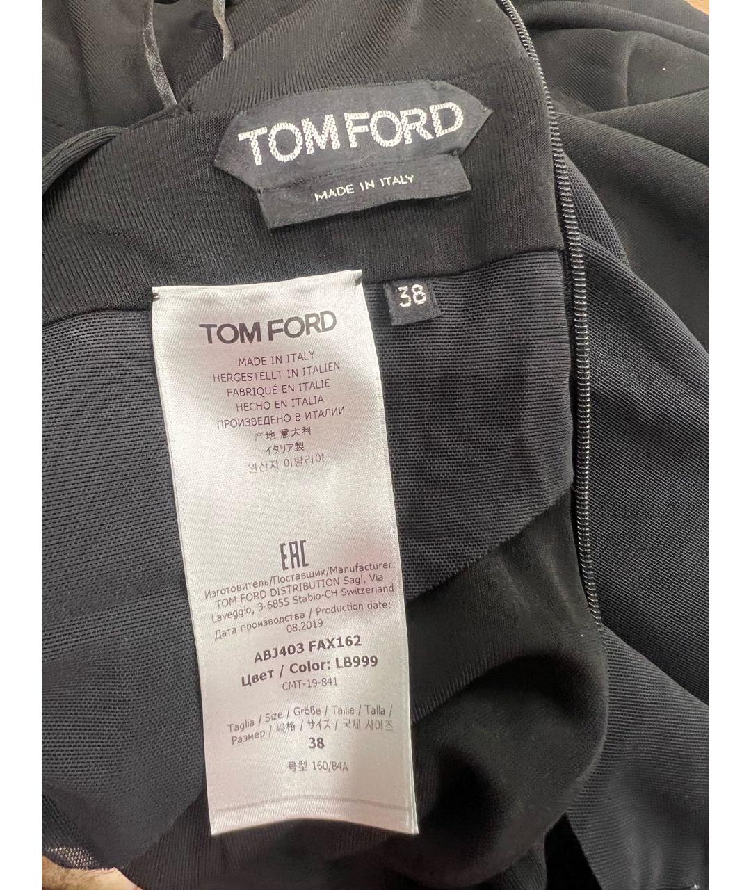 TOM FORD Черное вискозное вечернее платье, фото 3