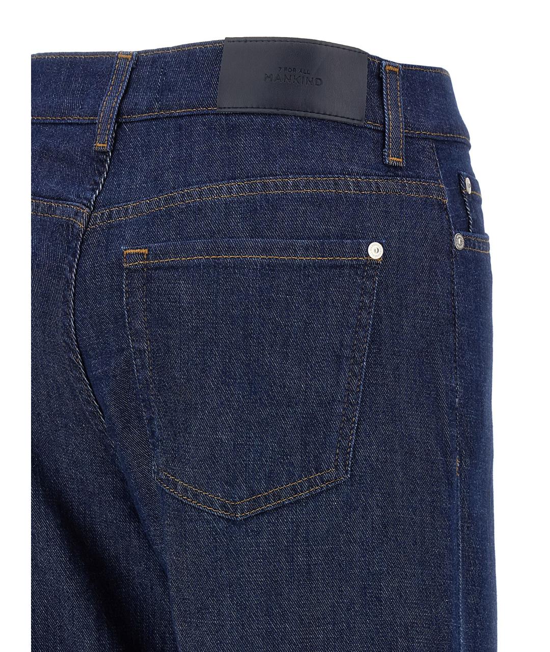 7 FOR ALL MANKIND Синие прямые джинсы, фото 4