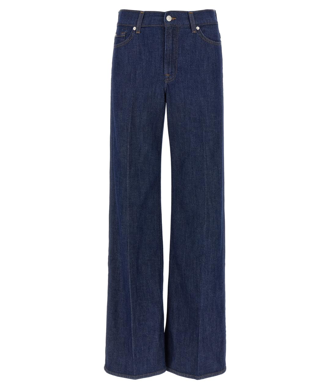 7 FOR ALL MANKIND Синие прямые джинсы, фото 1