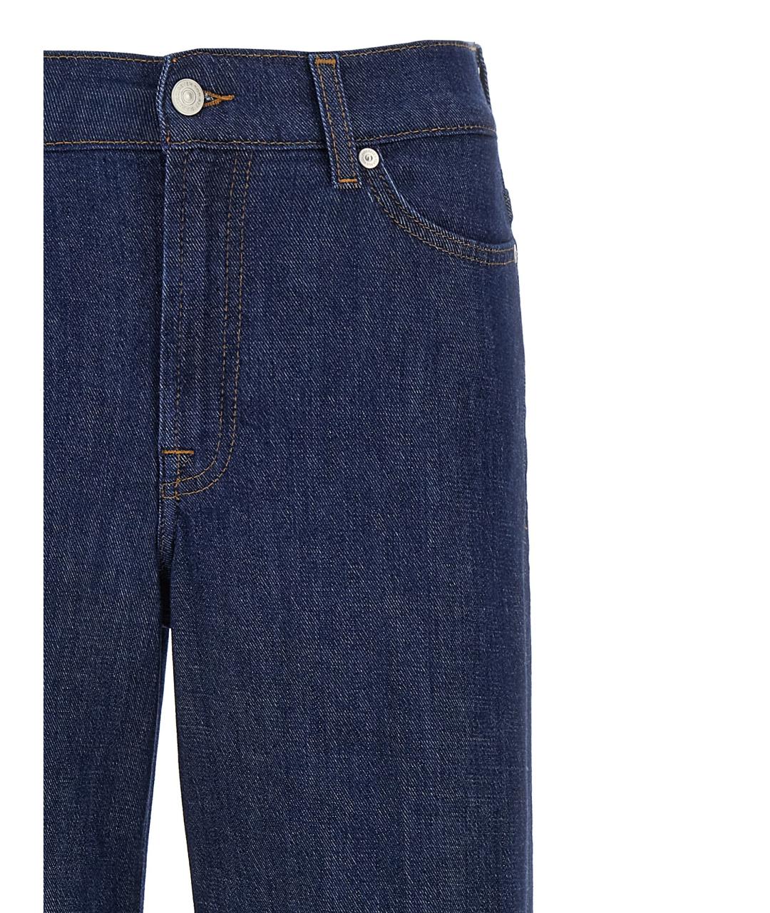 7 FOR ALL MANKIND Синие прямые джинсы, фото 3