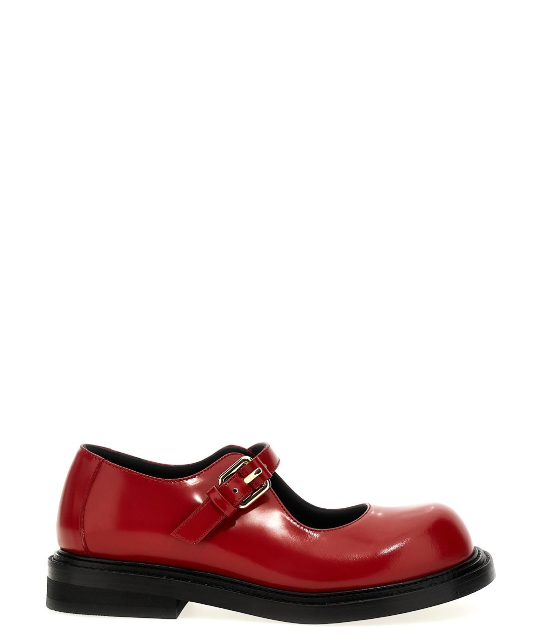 MOSCHINO Красные кожаные балетки, фото 1