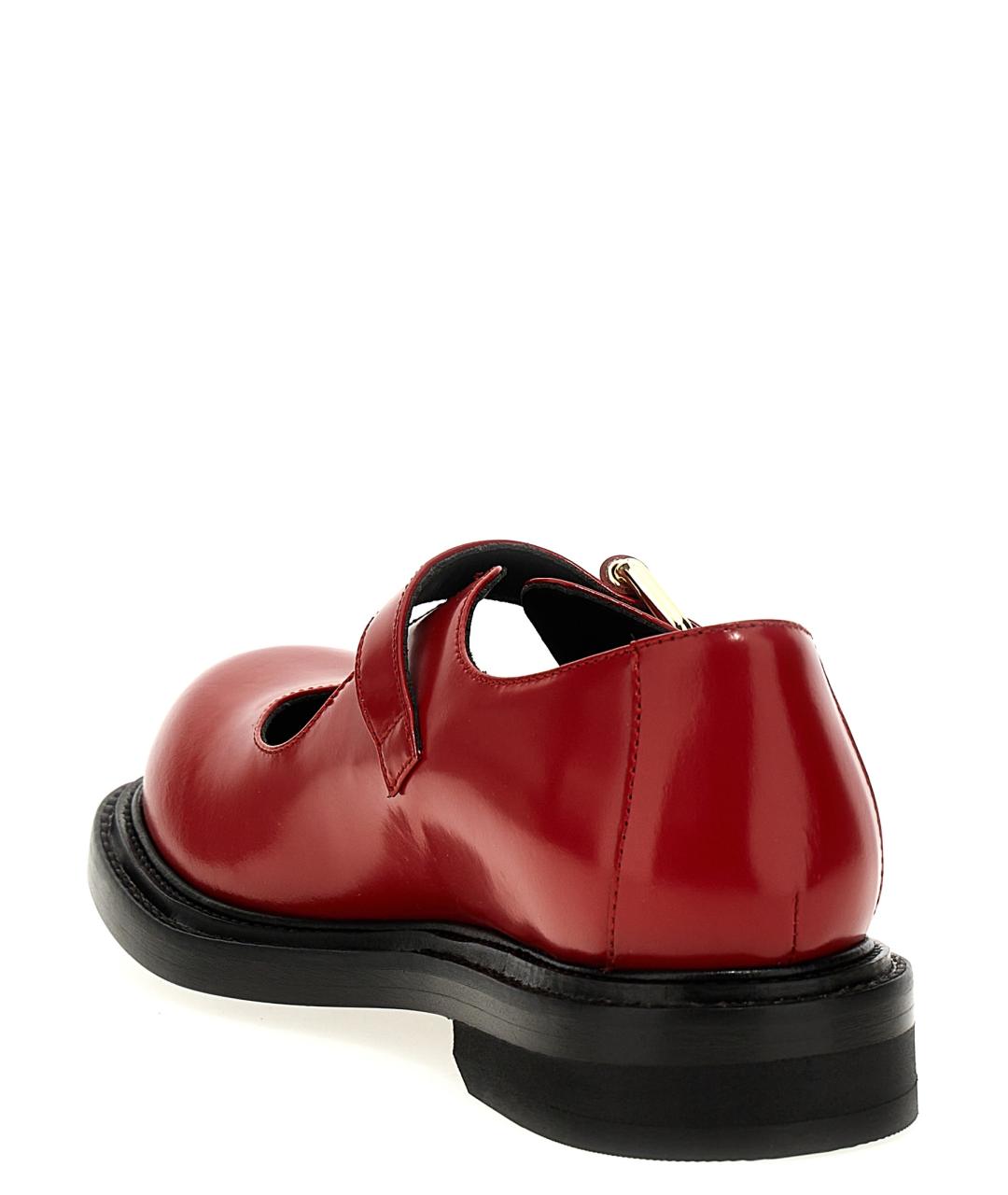 MOSCHINO Красные кожаные балетки, фото 3