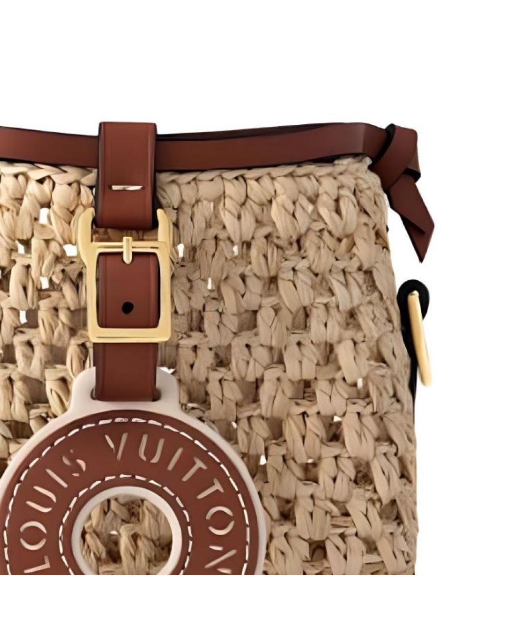 LOUIS VUITTON Бежевая пелетеная сумка через плечо, фото 4