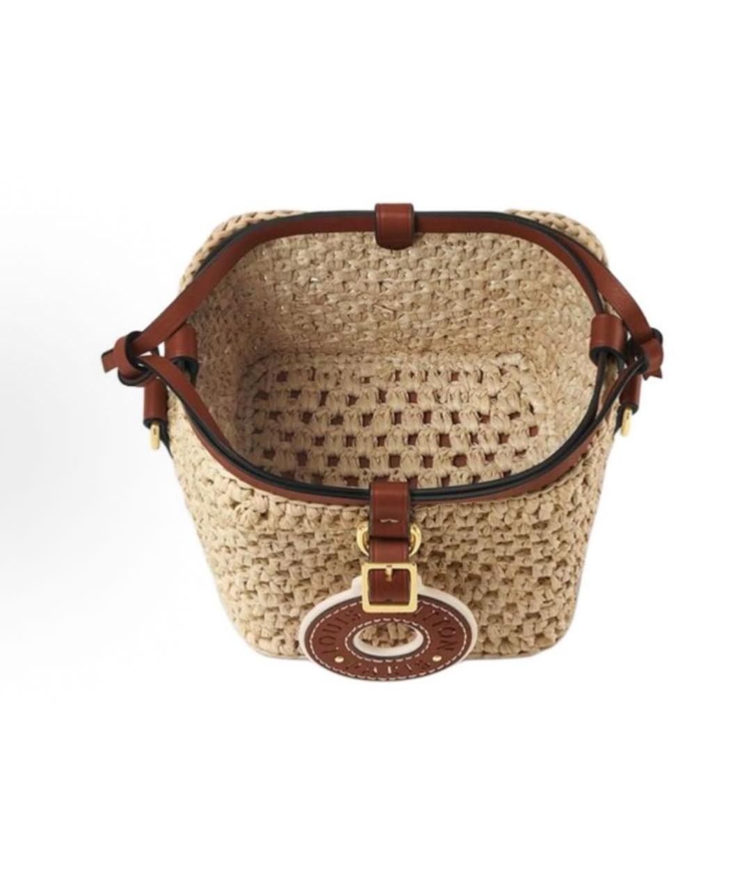 LOUIS VUITTON Бежевая пелетеная сумка через плечо, фото 3