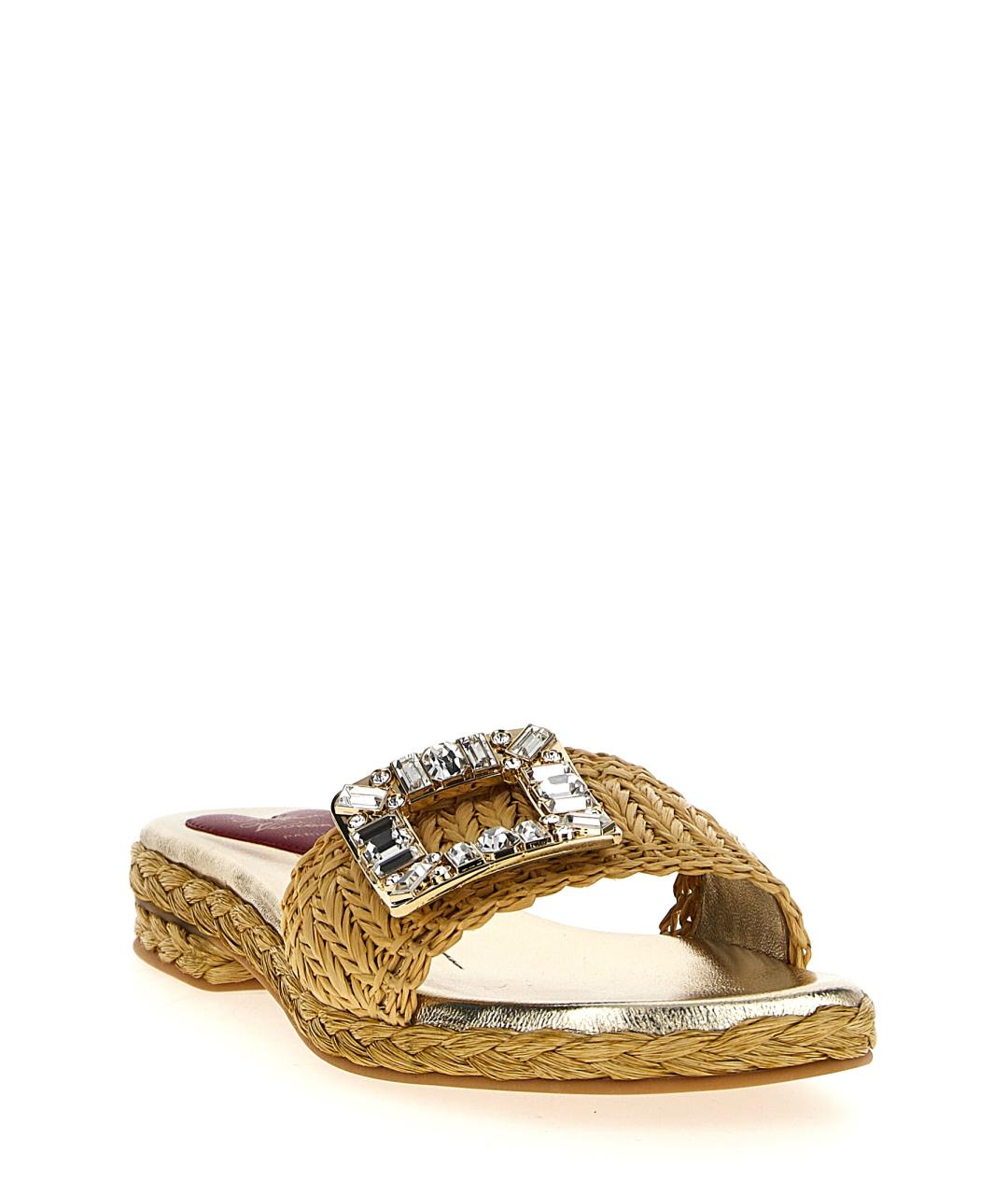 ROGER VIVIER Бежевые шлепанцы, фото 2
