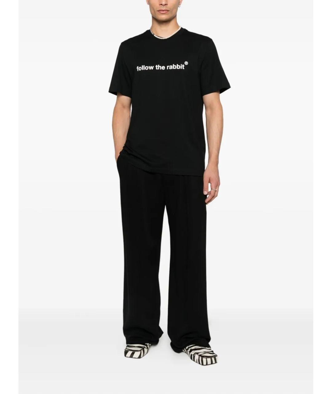 MSGM Черная хлопковая футболка, фото 2