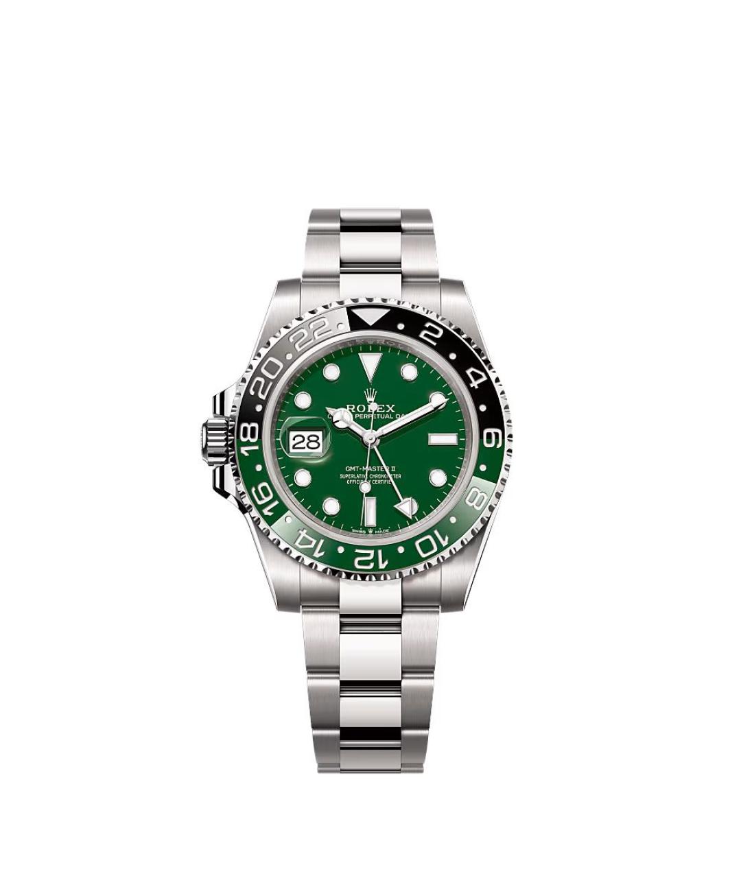 ROLEX Зеленые часы из белого золота, фото 1