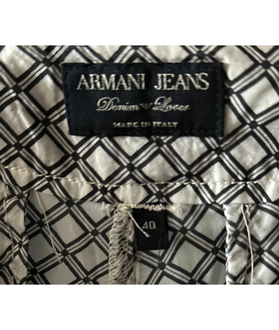 ARMANI JEANS Атласные прямые брюки, фото 3