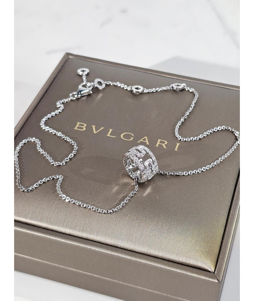 BVLGARI Серебряное колье из белого золота, фото 3
