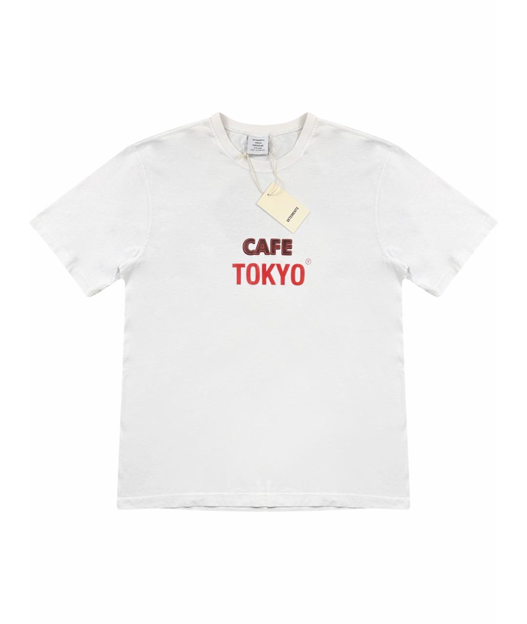 VETEMENTS Белая хлопковая футболка, фото 1