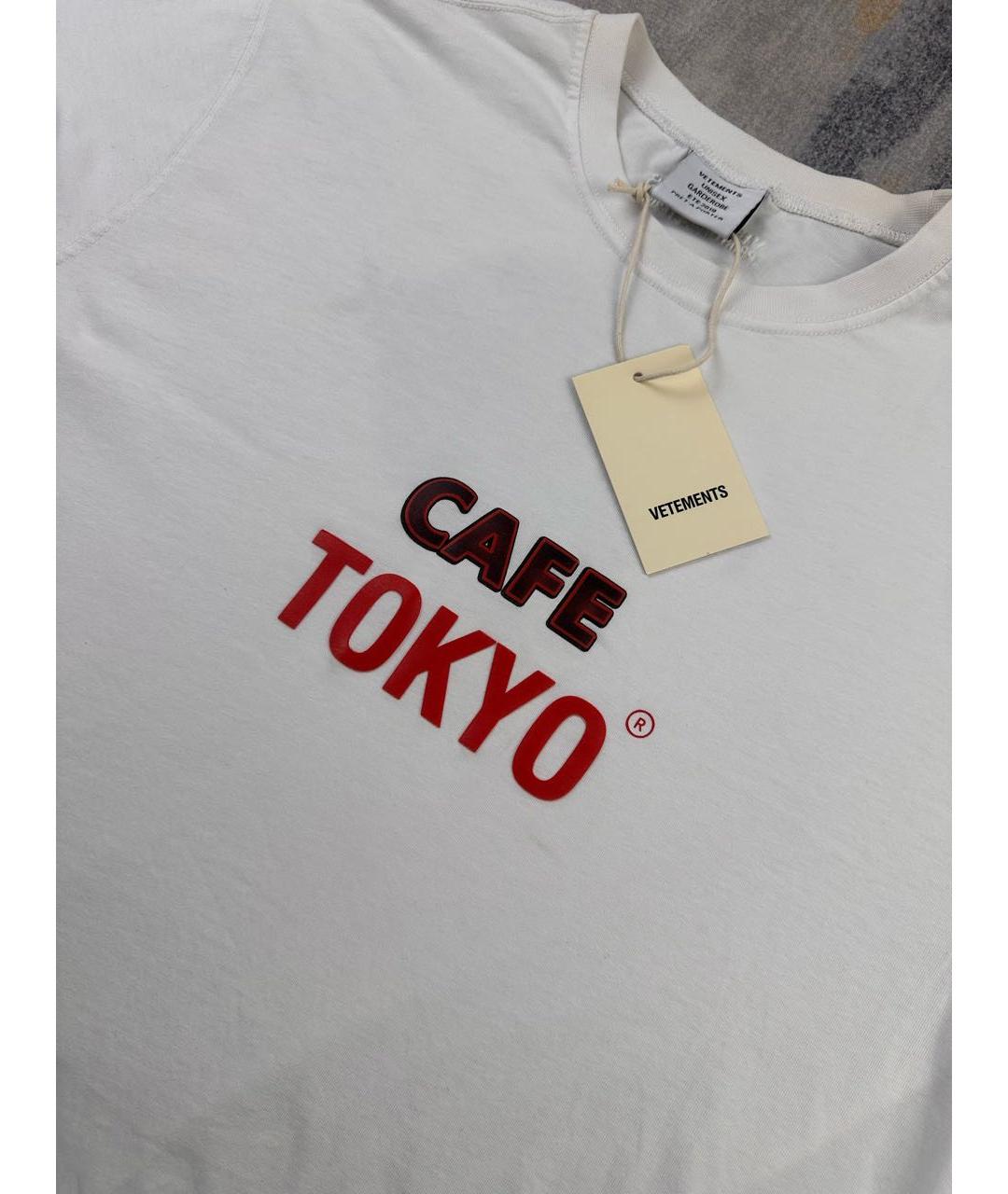 VETEMENTS Белая хлопковая футболка, фото 2