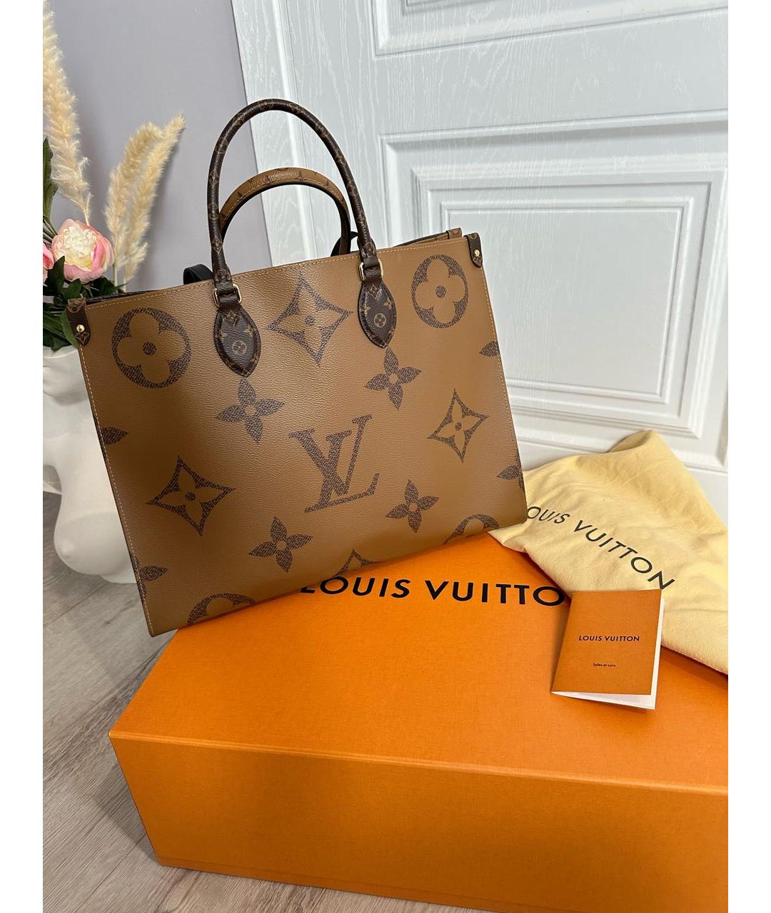 LOUIS VUITTON Коричневая сумка тоут, фото 2