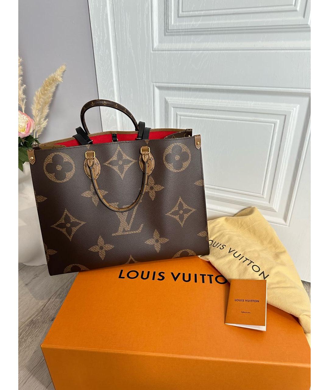 LOUIS VUITTON Коричневая сумка тоут, фото 6
